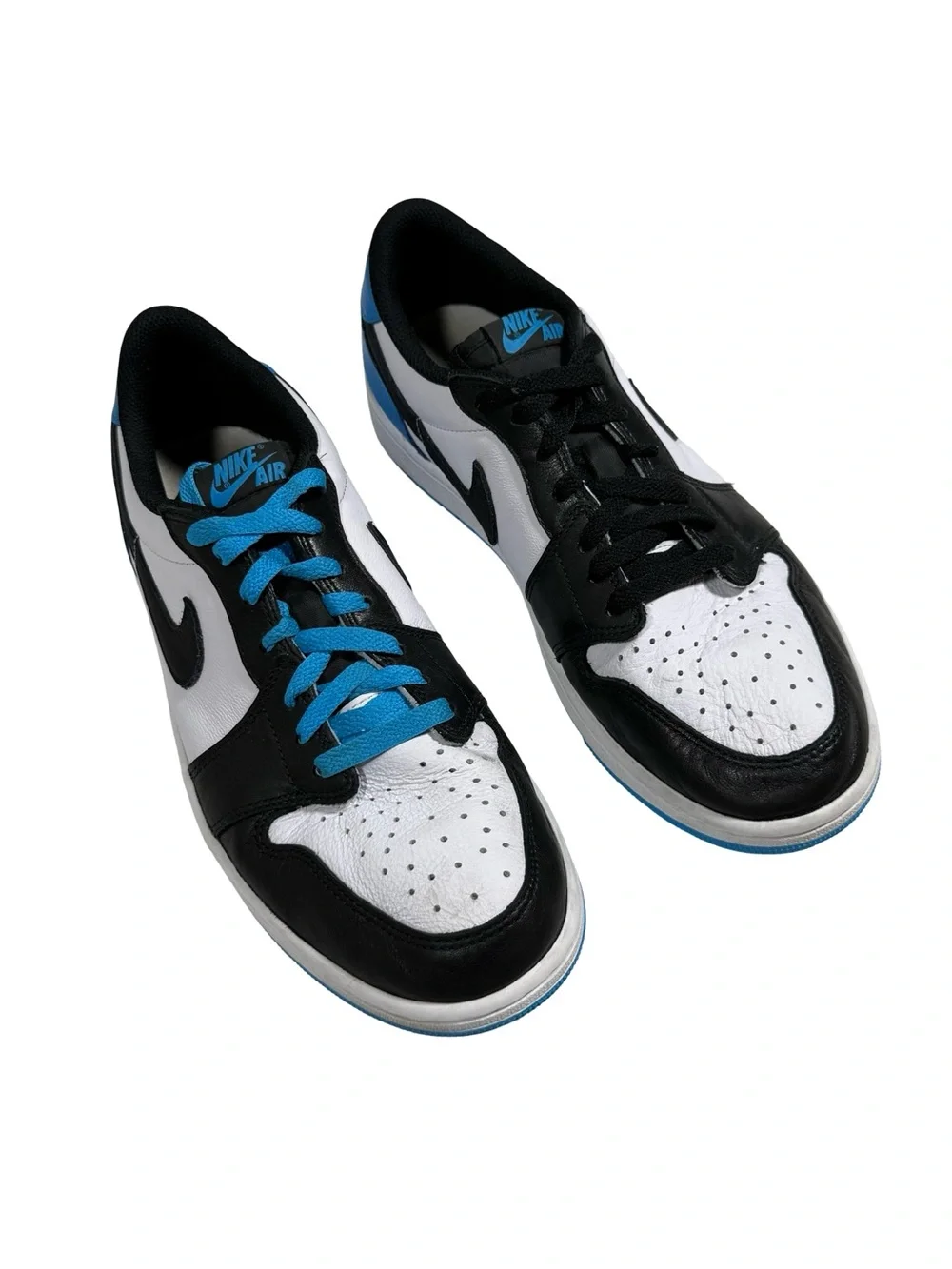 Nike Air Jordan 1 Low University Blue Black White Leather Men’s 10.5 CZ0790-104